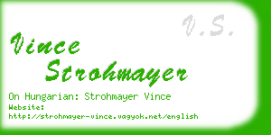 vince strohmayer business card